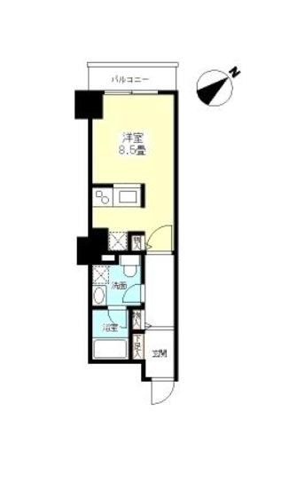 TKフラッツ渋谷　413号室　間取り