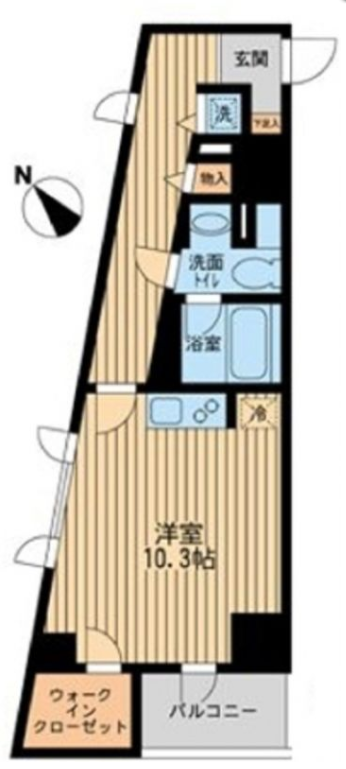 TKフラッツ渋谷　301号室　間取り