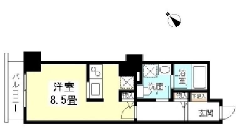 TKフラッツ渋谷　1410号室　間取り
