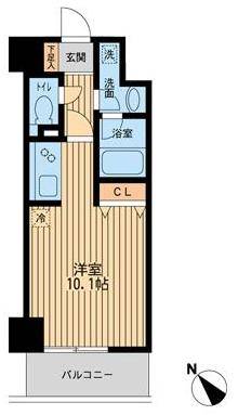 TKフラッツ渋谷　1003号室　間取り