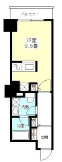 TKフラッツ渋谷　1309号室　間取り