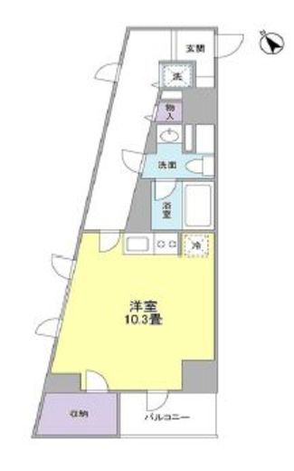 TKフラッツ渋谷　401号室　間取り