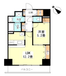 TKフラッツ渋谷　405号室　間取り