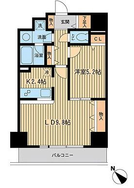 TKフラッツ渋谷　705号室　間取り