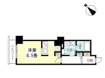 TKフラッツ渋谷　812号室　間取り