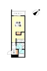 TKフラッツ渋谷　915号室　間取り