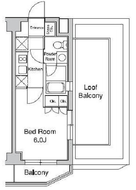 プラウドフラット目黒行人坂　704号室　間取り
