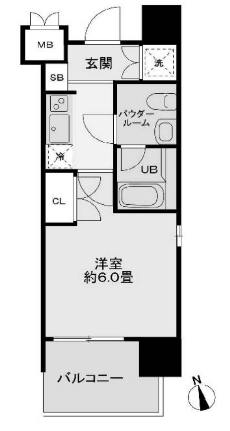 レジディア新宿御苑　704号室　間取り