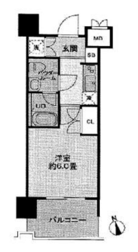 レジディア新宿御苑　204号室　間取り