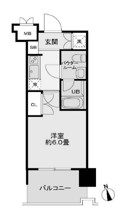 レジディア新宿御苑　602号室　間取り