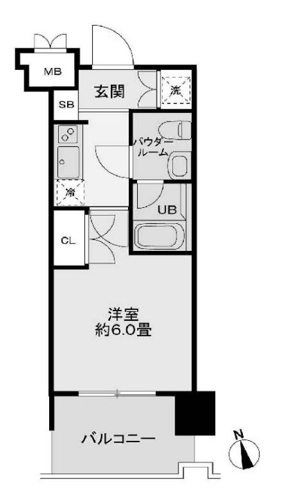 レジディア新宿御苑　202号室　間取り