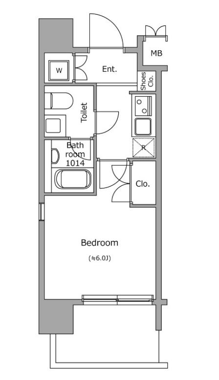 レジディア新宿御苑　601号室　間取り