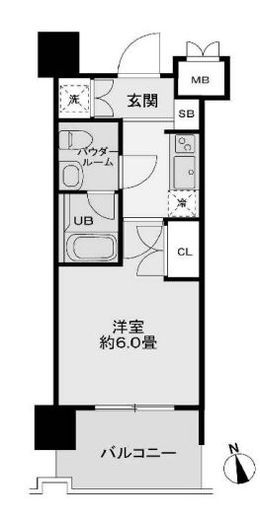 レジディア新宿御苑　403号室　間取り