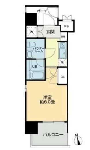 レジディア新宿御苑　601号室　間取り