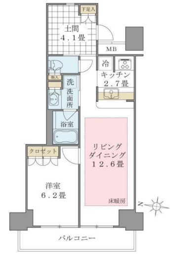 Brillia ist 東雲キャナルコート（旧アパートメンツ東雲キャナルコート）　304号室　間取り