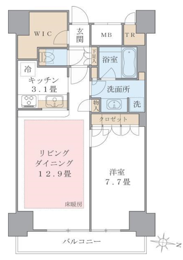 Brillia ist 東雲キャナルコート　1019号室　間取り