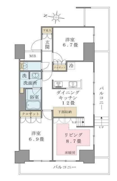 Brillia ist 東雲キャナルコート　213号室　間取り
