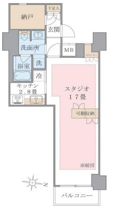Brillia ist 東雲キャナルコート（旧アパートメンツ東雲キャナルコート）　328号室　間取り