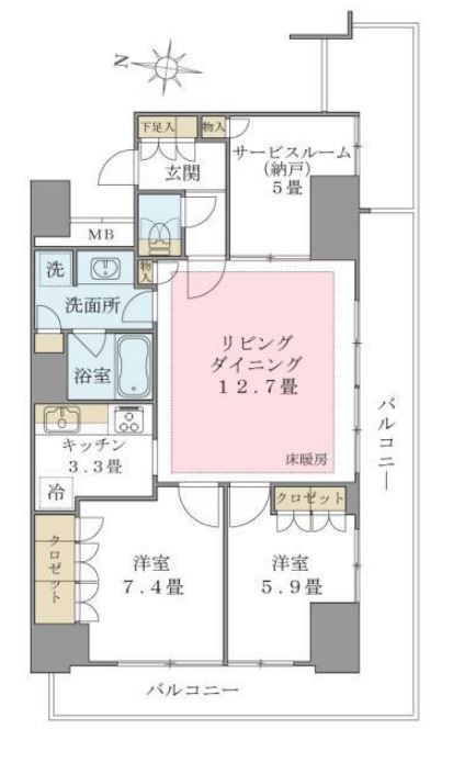 Brillia ist 東雲キャナルコート（旧アパートメンツ東雲キャナルコート）　314号室　間取り