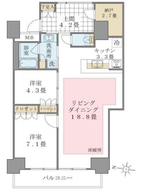 Brillia ist 東雲キャナルコート　403号室　間取り