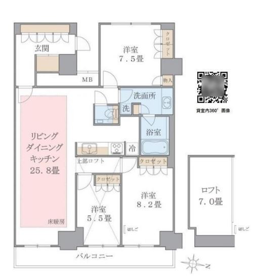 Brillia ist 東雲キャナルコート　1420号室　間取り