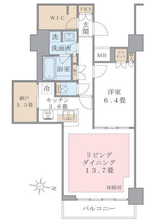 Brillia ist 東雲キャナルコート　829号室　間取り