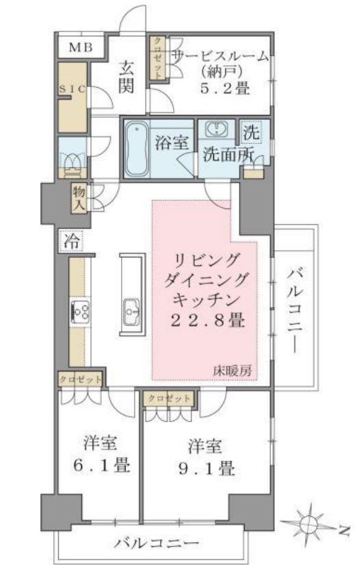 Brillia ist 東雲キャナルコート　815号室　間取り