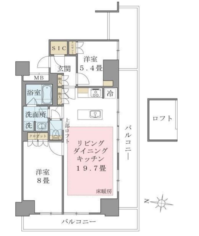 Brillia ist 東雲キャナルコート　1412号室　間取り