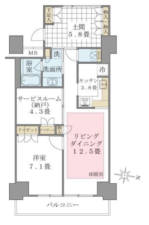 Brillia ist 東雲キャナルコート　1122号室　間取り