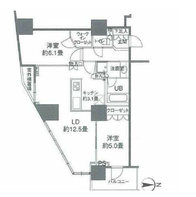 カスタリアタワー品川シーサイド　202号室　間取り