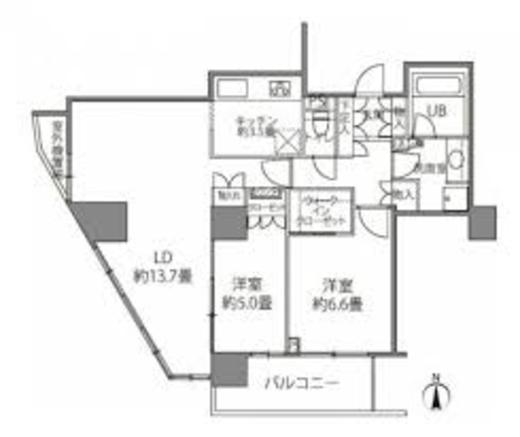 カスタリアタワー品川シーサイド　1902号室　間取り