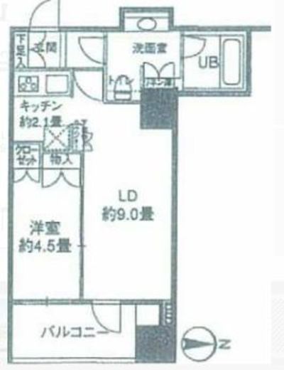カスタリアタワー品川シーサイド　507号室　間取り