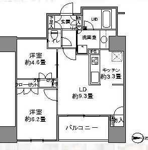 カスタリアタワー品川シーサイド　508号室　間取り