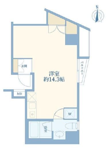 ヒルサイド御殿山　101号室　間取り