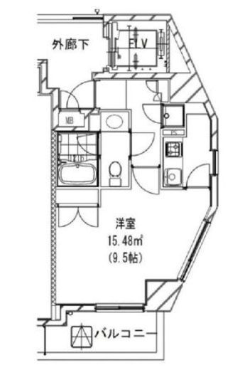 ヒルサイド御殿山　501号室　間取り