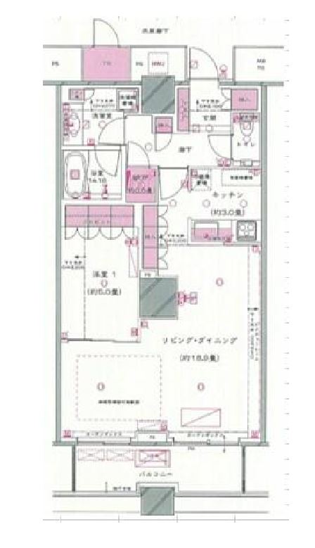 THE TOKYO TOWERS SEA TOWER　4913号室　間取り