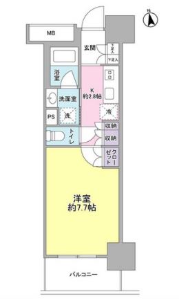 スタイリオ品川中延　1307号室　間取り