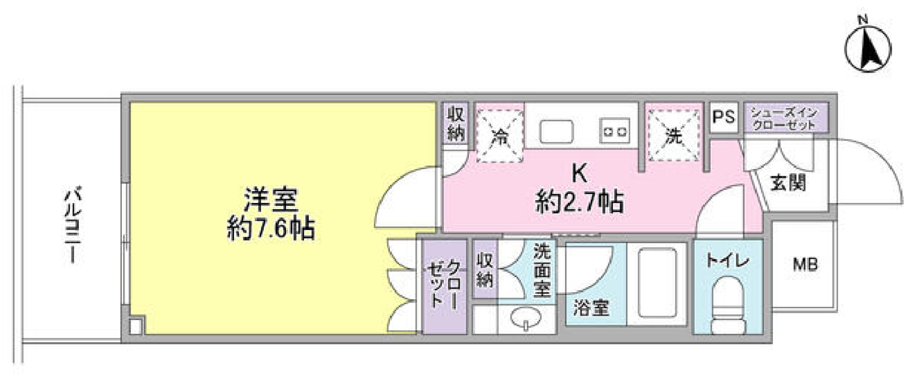 スタイリオ品川中延　412号室　間取り