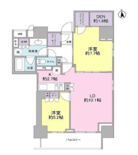 スタイリオ品川中延　501号室　間取り