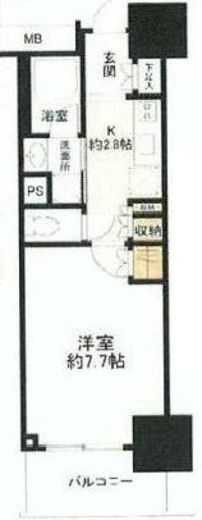 スタイリオ品川中延　707号室　間取り