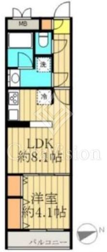 品川大井町スカイレジテル　512号室　間取り