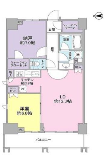 勝どきビュータワー　1907号室　間取り