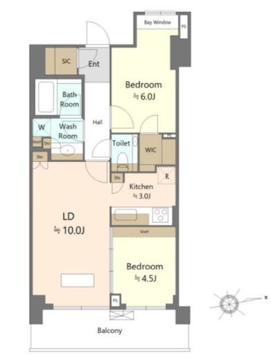 勝どきビュータワー　4203号室　間取り