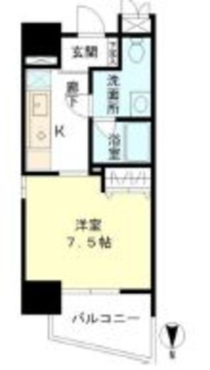 マイプレジール広尾　505号室　間取り