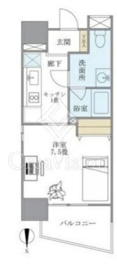 マイプレジール広尾　705号室　間取り