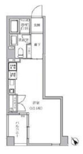 テラス恵比寿南　204号室　間取り