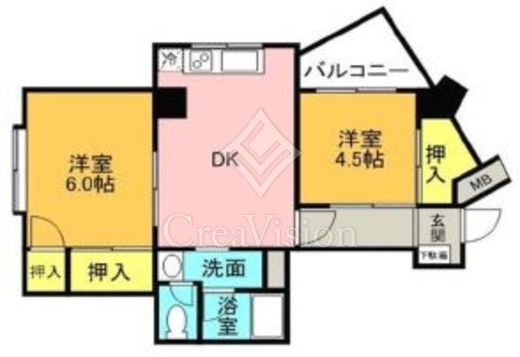 目黒ハイホーム　403号室　間取り