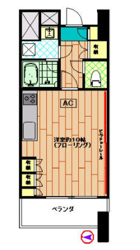 セントラルパークタワー・ラ・トゥール新宿　822号室　間取り