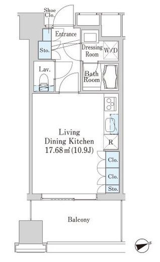 ラ・トゥール新宿　1411号室　間取り