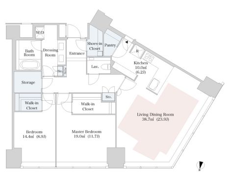 ラ・トゥール新宿　2902号室　間取り